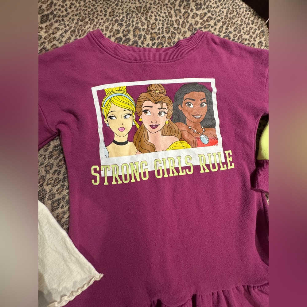 Disney Princess Life Purple Dress and T Shirt xs 4/5 - Picture 4 of 7